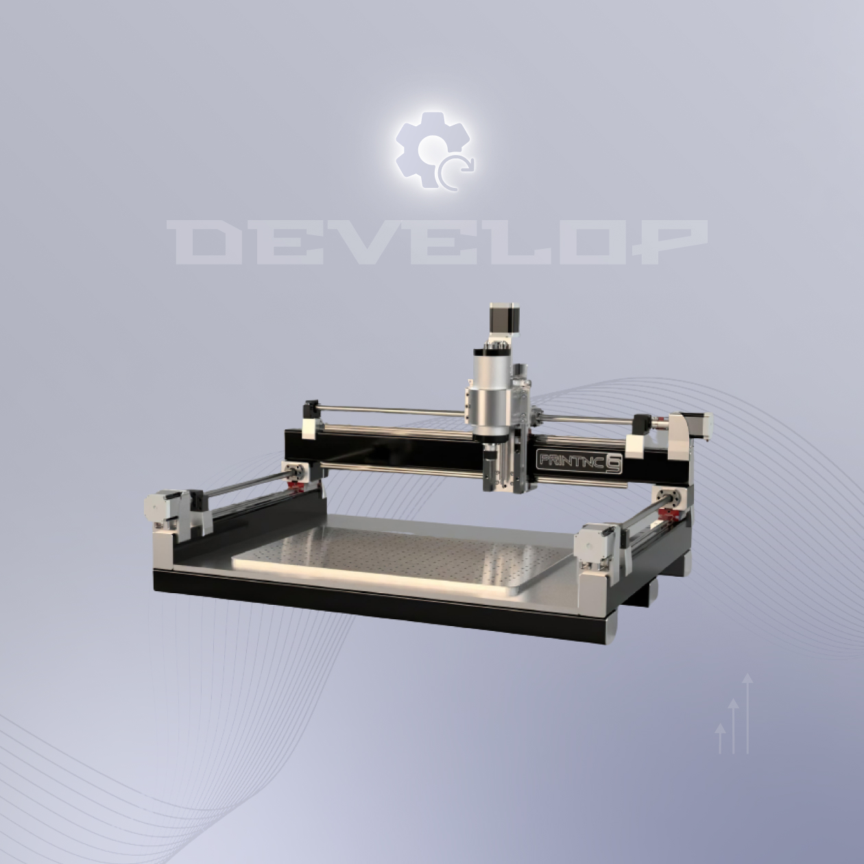 With help of mechanical engineering, 3D printing, electrical engineering, our company has made own CNC Milling Machine. The development of 2022.
